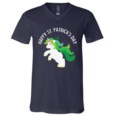 Irish Unicorn St. Patricks Day For ,S, V-Neck T-Shirt