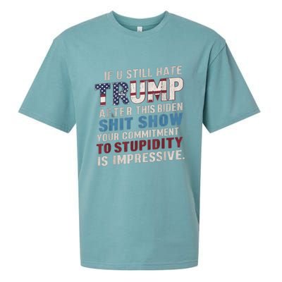 If U Still Hate Trump After BidenS Show Is Impressive Sueded Cloud Jersey T-Shirt