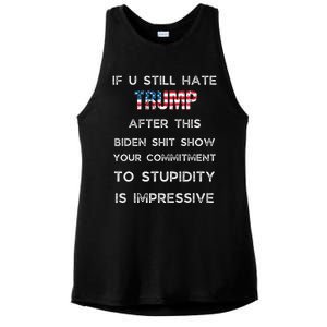 If U Still Hate Trump After This Biden Ladies PosiCharge Tri-Blend Wicking Tank