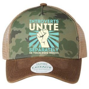 Introverts Unite Separately Funny Introverted Antisocial Legacy Tie Dye Trucker Hat