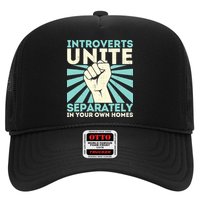 Introverts Unite Separately Funny Introverted Antisocial Trucker Hat
