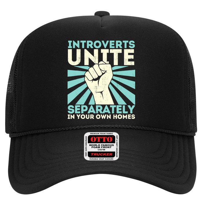 Introverts Unite Separately Funny Introverted Antisocial Trucker Hat