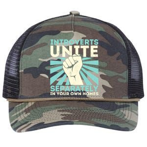 Introverts Unite Separately Funny Introverted Antisocial Retro Rope Trucker Hat Cap