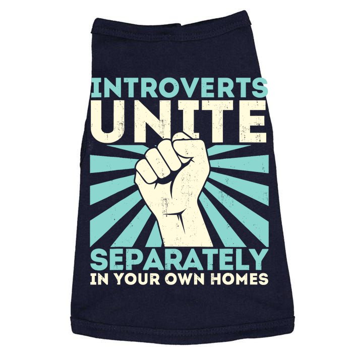 Introverts Unite Separately Funny Introverted Antisocial Doggie Tank