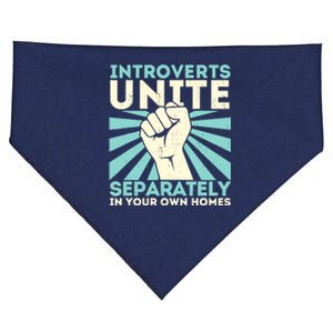 Introverts Unite Separately Funny Introverted Antisocial USA-Made Doggie Bandana