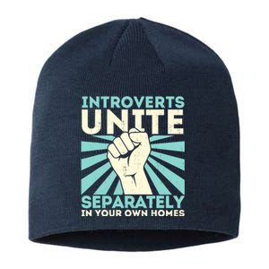 Introverts Unite Separately Funny Introverted Antisocial Sustainable Beanie