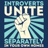 Introverts Unite Separately Funny Introverted Antisocial Poster