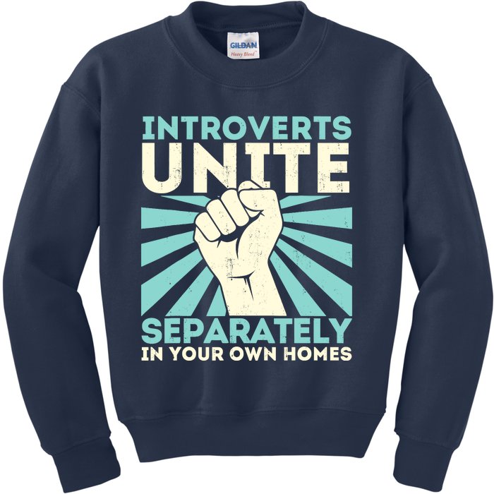 Introverts Unite Separately Funny Introverted Antisocial Kids Sweatshirt