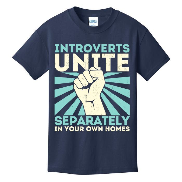 Introverts Unite Separately Funny Introverted Antisocial Kids T-Shirt