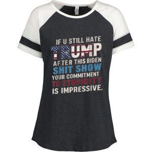 If U Still Hate Trump After BidenS Show Is Impressive Enza Ladies Jersey Colorblock Tee