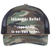 Introverts Unite... Separately In Our Own Homes. Retro Rope Trucker Hat Cap