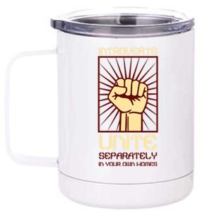 Introverts Unite Separately Antisocial Gift 12 oz Stainless Steel Tumbler Cup