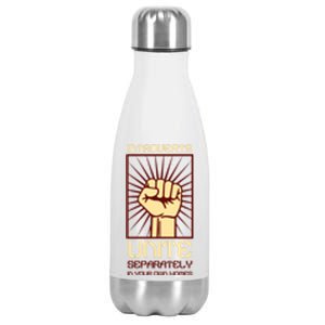 Introverts Unite Separately Antisocial Gift Stainless Steel Insulated Water Bottle