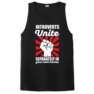 Introverts Unite Separately In Home Funny Saying Antisocial Cute Gift PosiCharge Competitor Tank