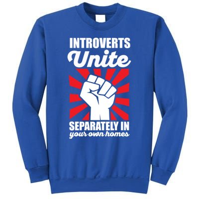 Introverts Unite Separately In Home Funny Saying Antisocial Cute Gift Sweatshirt