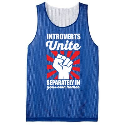 Introverts Unite Separately In Home Funny Saying Antisocial Cute Gift Mesh Reversible Basketball Jersey Tank