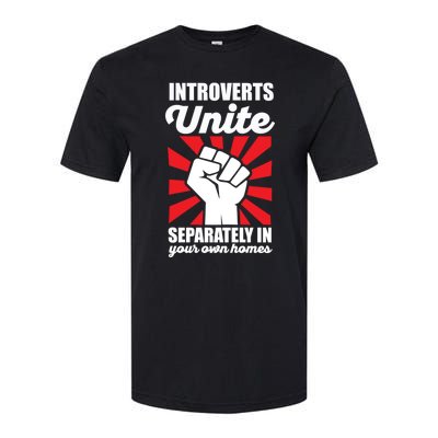 Introverts Unite Separately In Home Funny Saying Antisocial Cute Gift Softstyle® CVC T-Shirt