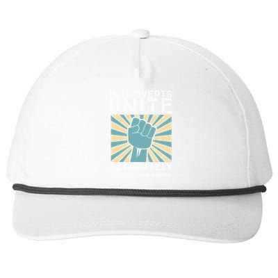 Introverts Unite Separately In Your Own Homes Funny Gift Snapback Five-Panel Rope Hat