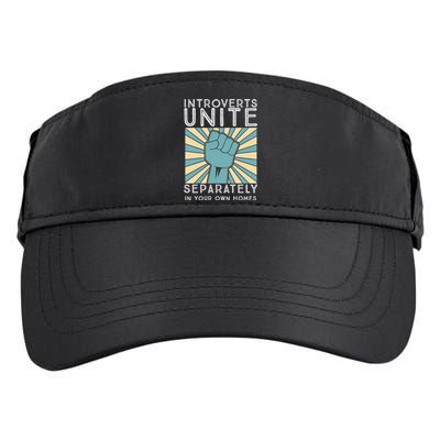 Introverts Unite Separately In Your Own Homes Funny Gift Adult Drive Performance Visor