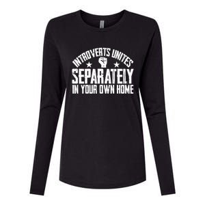 Introverts Unites Separately In Your Own Home Giftgiftgift Cool Gift Womens Cotton Relaxed Long Sleeve T-Shirt