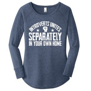 Introverts Unites Separately In Your Own Home Giftgiftgift Cool Gift Women's Perfect Tri Tunic Long Sleeve Shirt