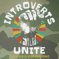 Introverts Unite Separately Own Homes Emblem Legacy Tie Dye Trucker Hat