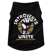 Introverts Unite Separately Own Homes Emblem Doggie Tank