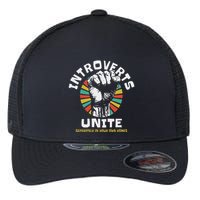 Introverts Unite Separately Own Homes Emblem Flexfit Unipanel Trucker Cap