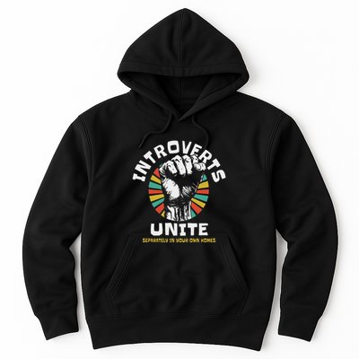 Introverts Unite Separately Own Homes Emblem Hoodie