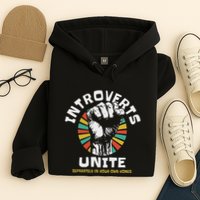 Introverts Unite Separately Own Homes Emblem Hoodie