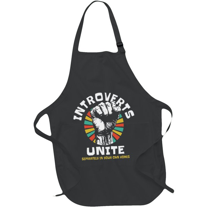 Introverts Unite Separately Own Homes Emblem Apron
