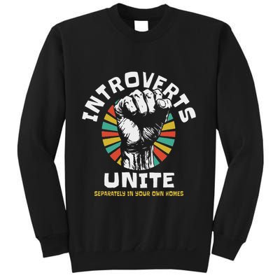 Introverts Unite Separately Own Homes Emblem Sweatshirt