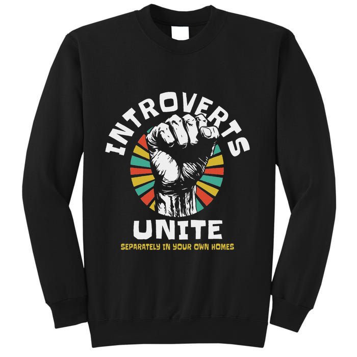 Introverts Unite Separately Own Homes Emblem Sweatshirt