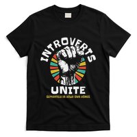 Introverts Unite Separately Own Homes Emblem T-Shirt