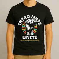Introverts Unite Separately Own Homes Emblem T-Shirt