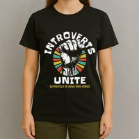 Introverts Unite Separately Own Homes Emblem T-Shirt