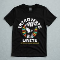 Introverts Unite Separately Own Homes Emblem T-Shirt
