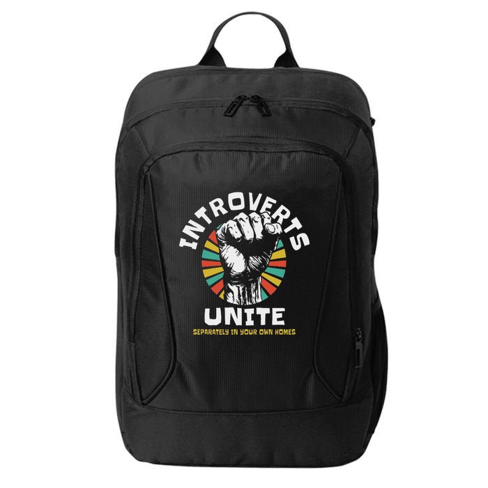 Introverts Unite Separately Own Homes Emblem City Backpack