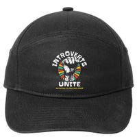 Introverts Unite Separately Own Homes Emblem 7-Panel Snapback Hat