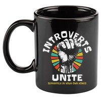 Introverts Unite Separately Own Homes Emblem 11oz C Handle Ceramic Mug