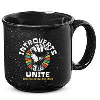 Introverts Unite Separately Own Homes Emblem 15oz Campfire Ceramic Mug