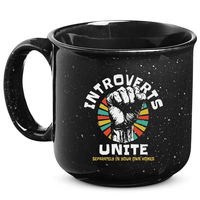 Introverts Unite Separately Own Homes Emblem 15oz Campfire Ceramic Mug