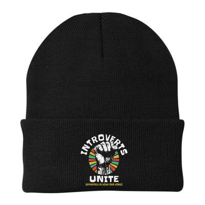 Introverts Unite Separately Own Homes Emblem Beanie