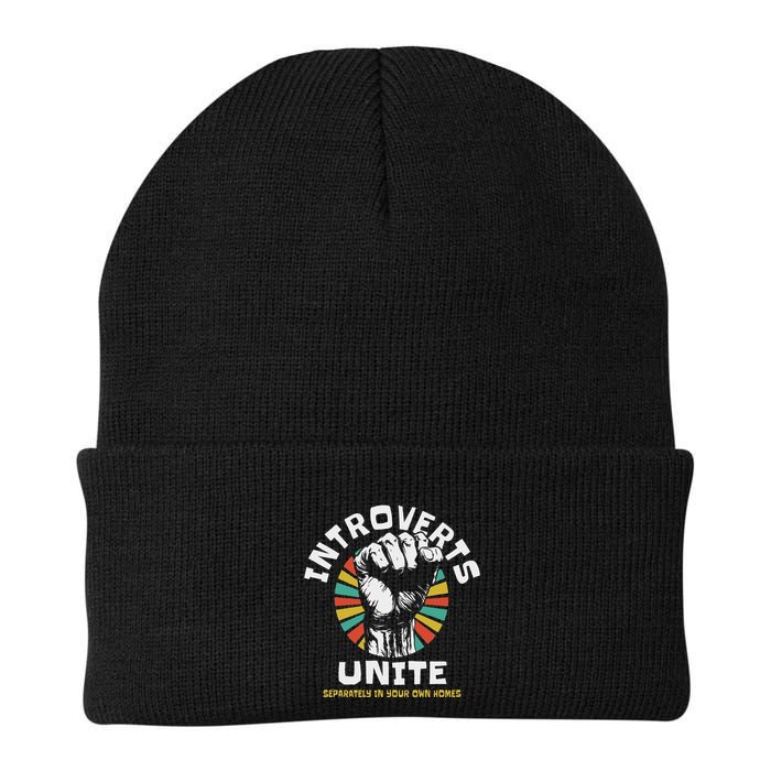 Introverts Unite Separately Own Homes Emblem Beanie