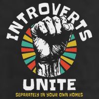 Introverts Unite Separately Own Homes Emblem Beanie
