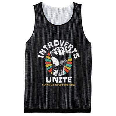Introverts Unite Separately Own Homes Emblem Mesh Reversible Basketball Jersey Tank