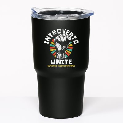 Introverts Unite Separately Own Homes Emblem Tumbler