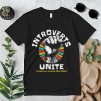 Introverts Unite Separately Own Homes Emblem Premium T-Shirt