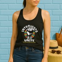 Introverts Unite Separately Own Homes Emblem Womens Tank Top