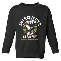 Introverts Unite Separately Own Homes Emblem Toddler Sweatshirt